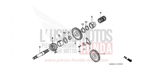 KICK STARTER SPINDLE CR80RN de 1992